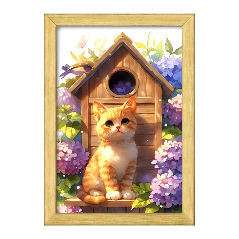 تابلو خندالو طرح گربه بامزه کد F6168