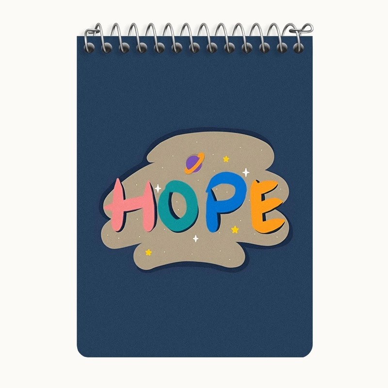 دفتر یادداشت 50 برگ خندالو طرح Hope کد N6028
