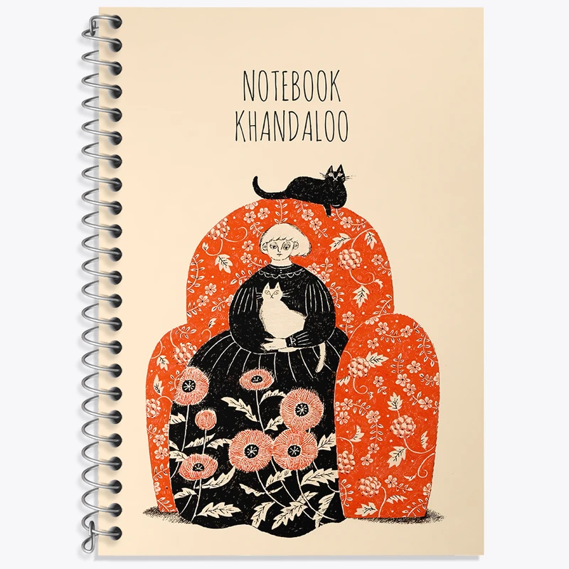 دفتر زبان دوخط 50 برگ خندالو طرح دخترانه فانتزی کد N7765