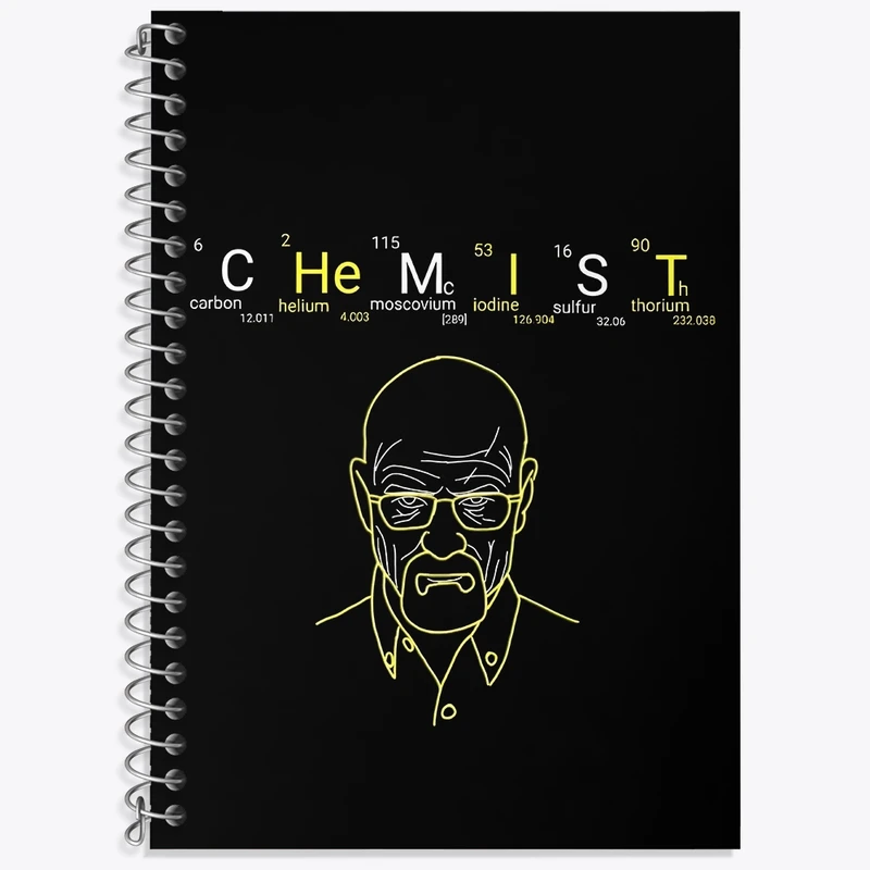 دفتر زبان 50 برگ خندالو مدل سه خط طرح بریکینگ بد (Breaking Bad) کد N6952