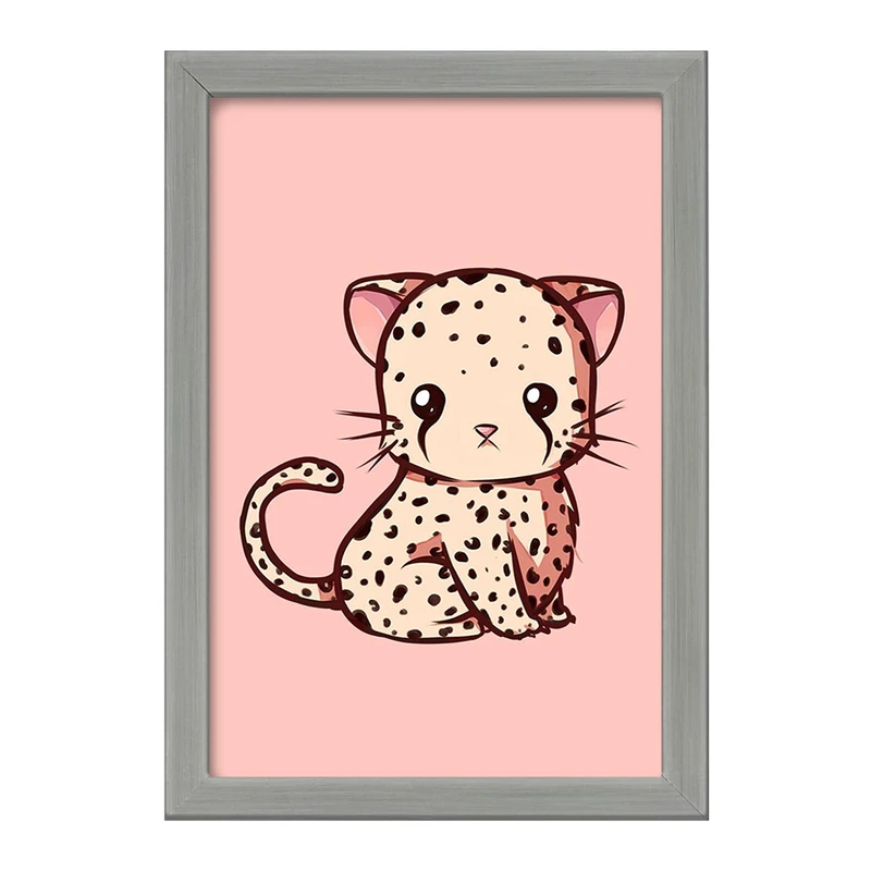 تابلو خندالو طرح پلنگ حیوانات بامزه  کد 21071