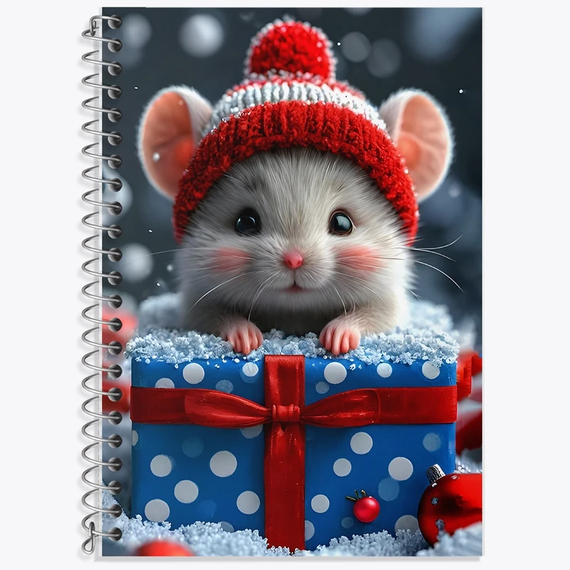 دفتر زبان 50 برگ خندالو مدل سه خط طرح موش بامزه کد F9899