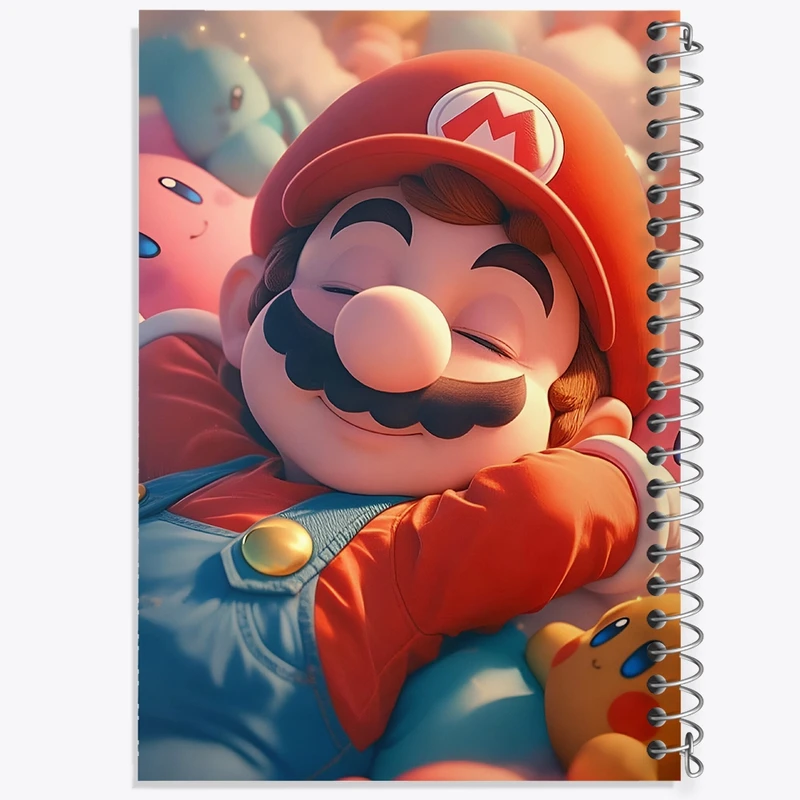 دفتر ژورنال نویسی 50 برگ خندالو مدل نقطه ای طرح سوپر ماریو (Super Mario) کد F10762