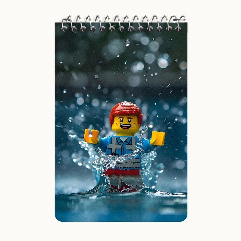 دفتر یادداشت 50 برگ خندالو طرح لگو (Lego) کد F6538