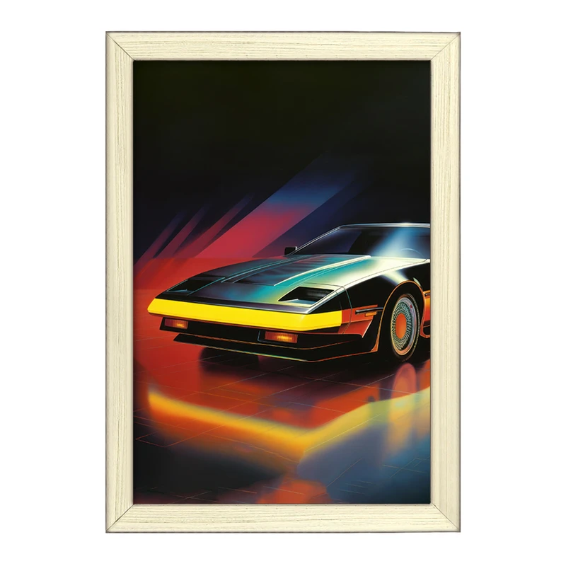 تابلو خندالو طرح ماشین کلاسیک کد F3026