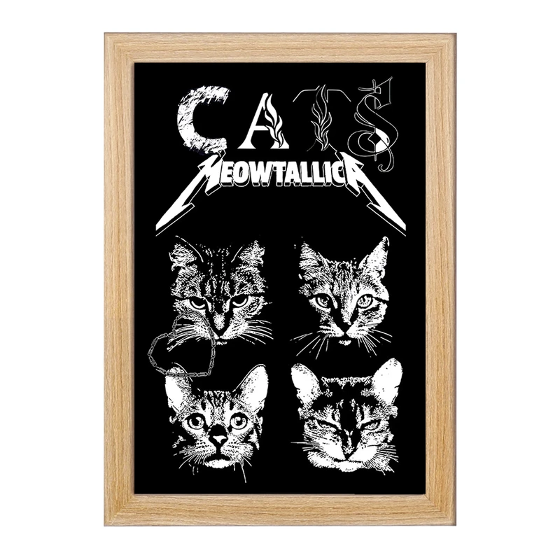 تابلو خندالو طرح میوتالیکا (Meowtallica) کد F13710