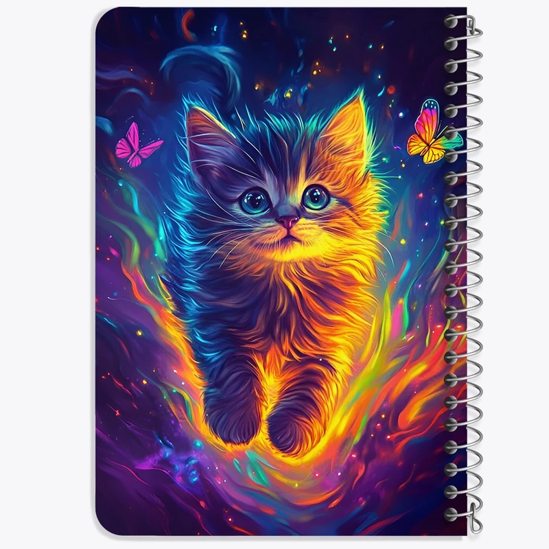 دفتر یادداشت 50 برگ خندالو طرح گربه بامزه کد F9018