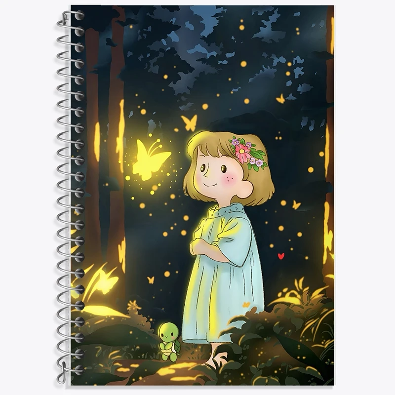 دفتر زبان 50 برگ خندالو مدل سه خط طرح دخترانه کودکانه کد F10929