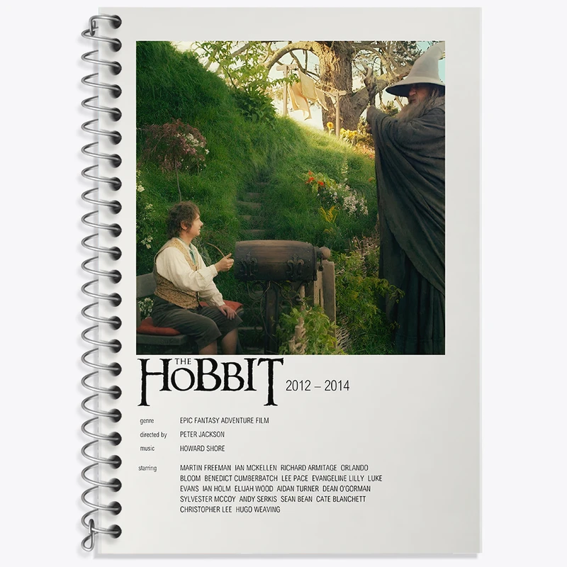 دفتر زبان 50 برگ خندالو مدل دو خط طرح هابیت ها (The Hobbit) کد F13294