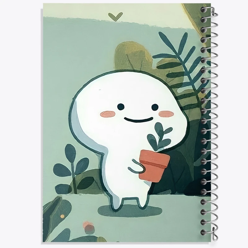 دفتر طراحی 50 برگ خندالو طرح فانتزی کیوت کد N4994