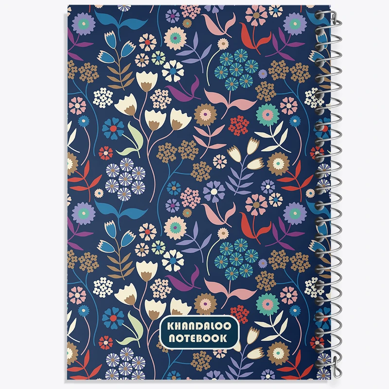 دفتر مشق 50 برگ خندالو طرح پترن گل گلی کد N6084