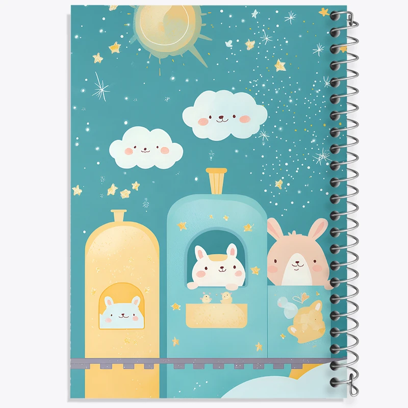 دفتر مشق 50 برگ خندالو طرح قطار حیوانات کد N6921