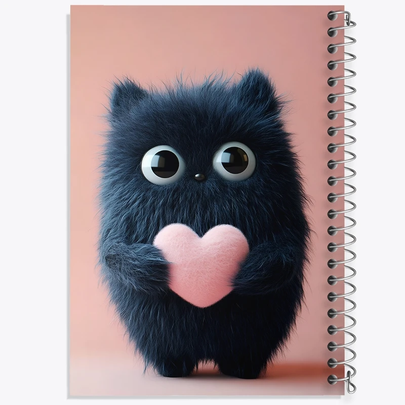 دفتر ژورنال نویسی 50 برگ خندالو مدل نقطه ای طرح گربه کیوت کد F10730