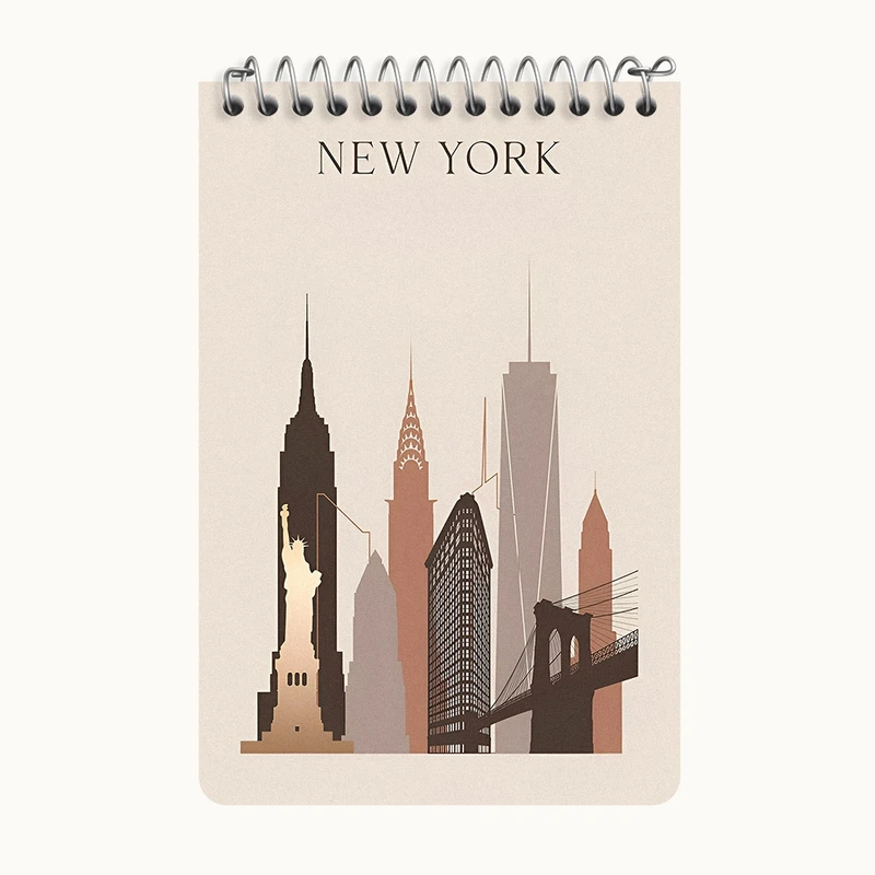 دفتر یادداشت 50 برگ خندالو طرح نیویورک (New York) کد F10356