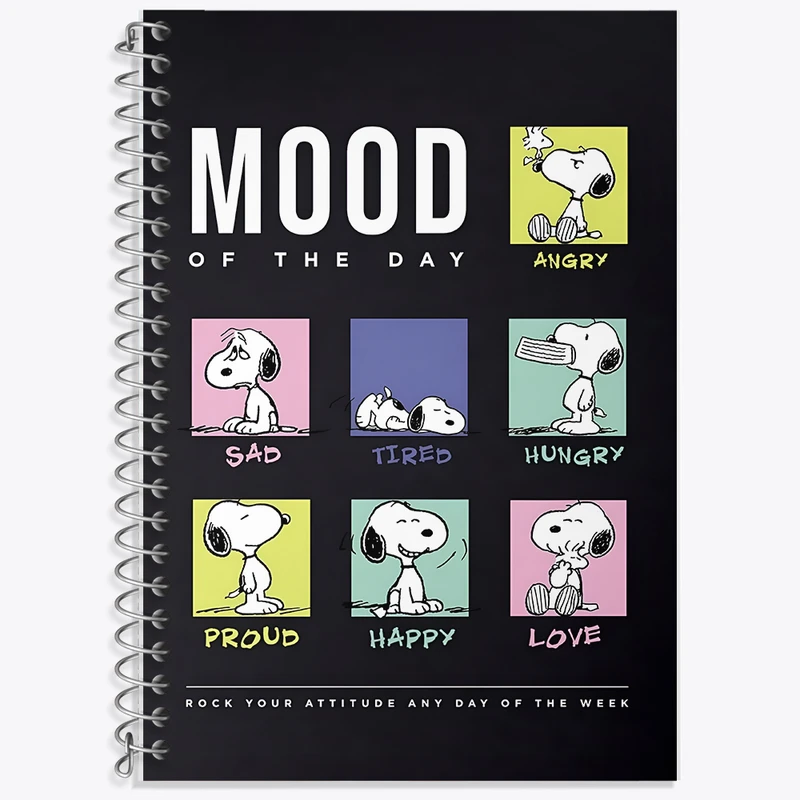 دفتر زبان 50 برگ خندالو مدل دو خط طرح اسنوپی کد F11032