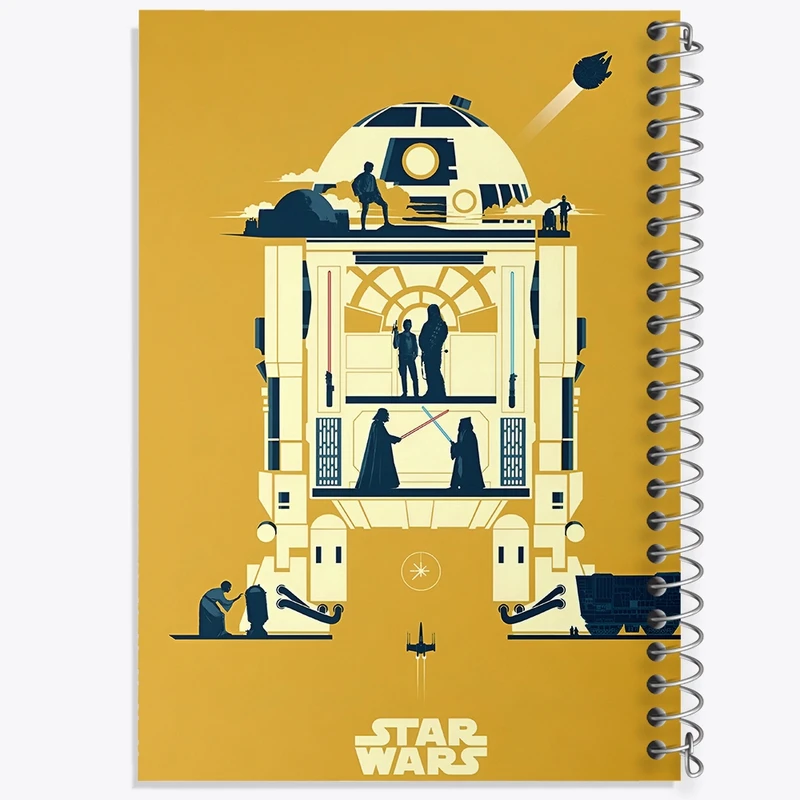 دفتر ژورنال نویسی 50 برگ خندالو مدل نقطه ای طرح جنگ ستارگان کد F4678