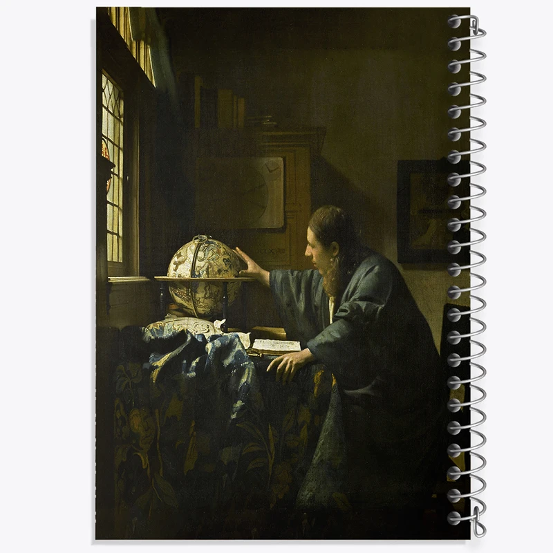 دفتر مشق 50 برگ خندالو طرح نقاشی ستاره شناس اثر یوهانس فرمیر کد F12428