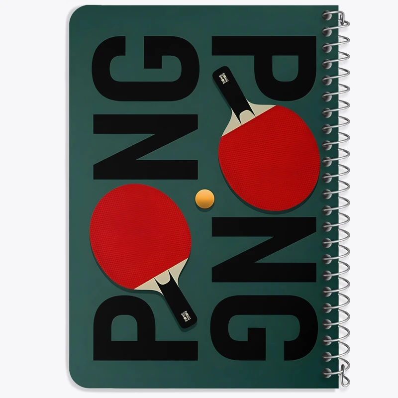 دفتر یادداشت 50 برگ خندالو طرح پینگ پنگ (Ping Pong) کد F10668