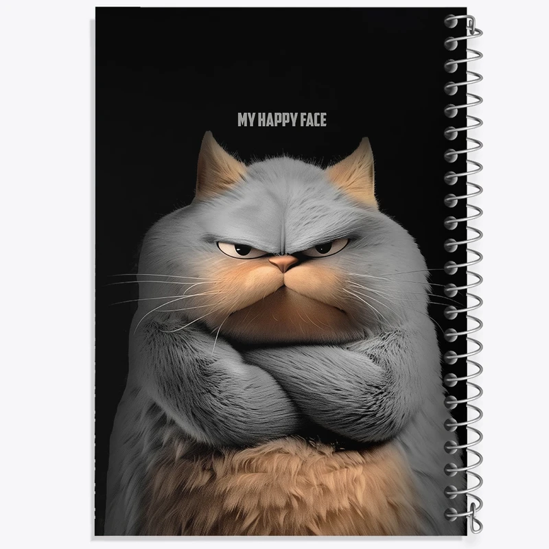 دفتر طراحی 50 برگ خندالو طرح گربه کد F10040