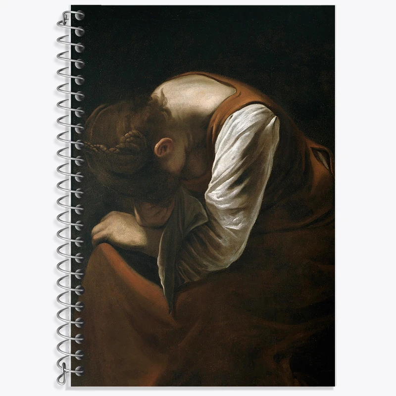 دفتر نت موسیقی 50 برگ خندالو طرح نقاشی مریم مجدلیه در حال سوگواری اثر کاراواجو کد F12399