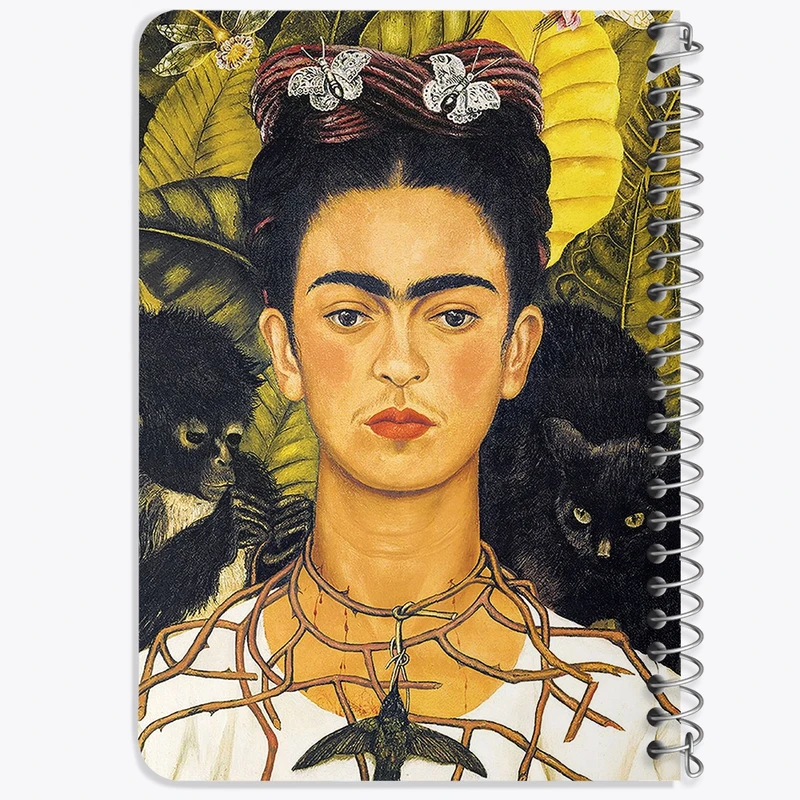 دفتر یادداشت 50 برگ خندالو طرح فریدا کالو Frida Kahlo  کد 3720