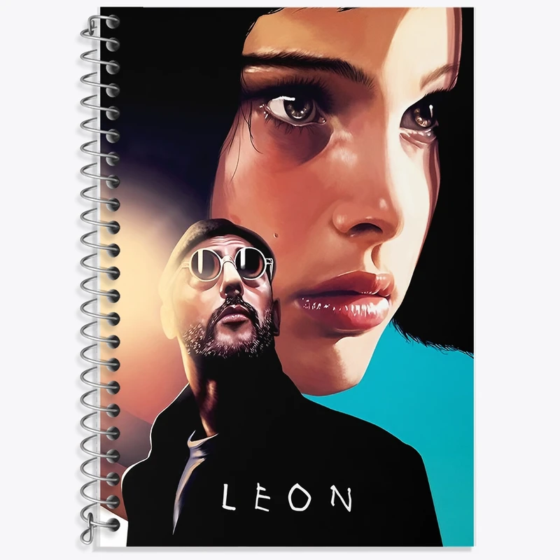 دفتر زبان 50 برگ خندالو مدل سه خط طرح لئون و ماتیلدا کد F13563