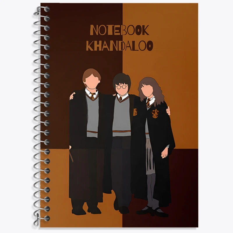 دفتر زبان 50 برگ خندالو مدل سه خط طرح هری پاتر (Harry Potter) کد N7204