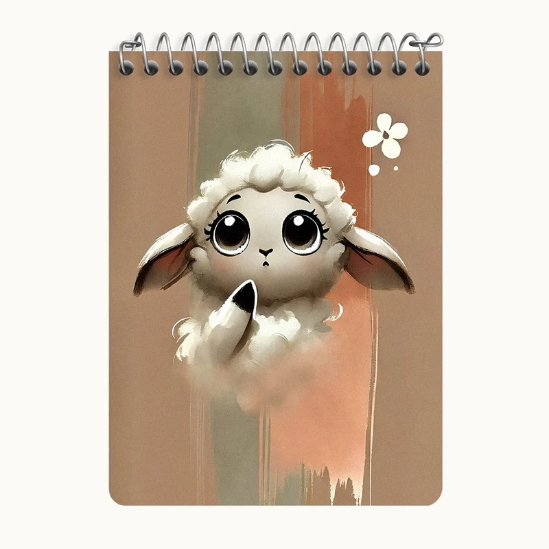 دفتر یادداشت 50 برگ خندالو طرح گوسفند بامزه کد N6993