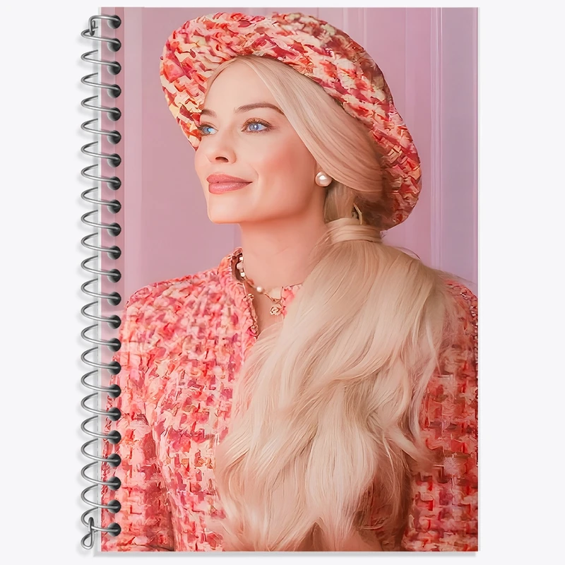 دفتر زبان 50 برگ خندالو مدل سه خط طرح مارگو رابی (Margot Robbie) کد F10210