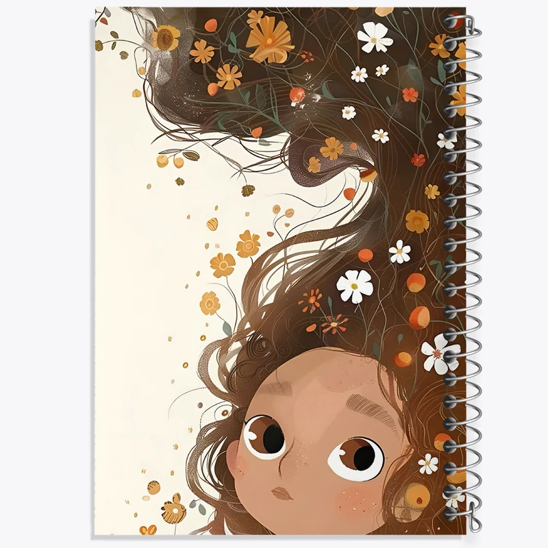 دفتر مشق 100 برگ خندالو طرح دخترانه بامزه کد N8395