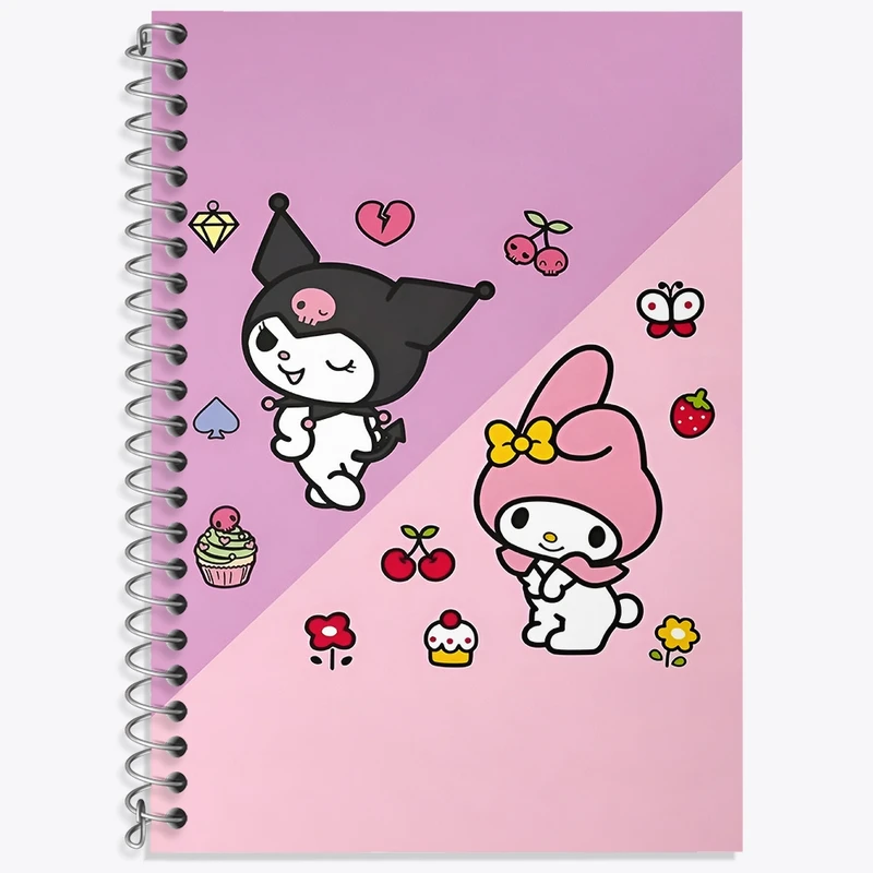 دفتر زبان 50 برگ خندالو مدل سه خط طرح کورومی و مای ملودی کد F3748