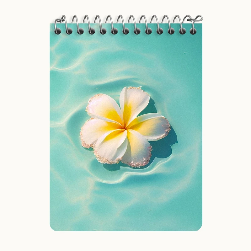 دفتر یادداشت 50 برگ خندالو طرح گل سفید کد N5862