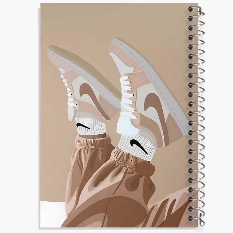 دفتر مشق 50 برگ خندالو طرح کتونی نایکی کد F3008