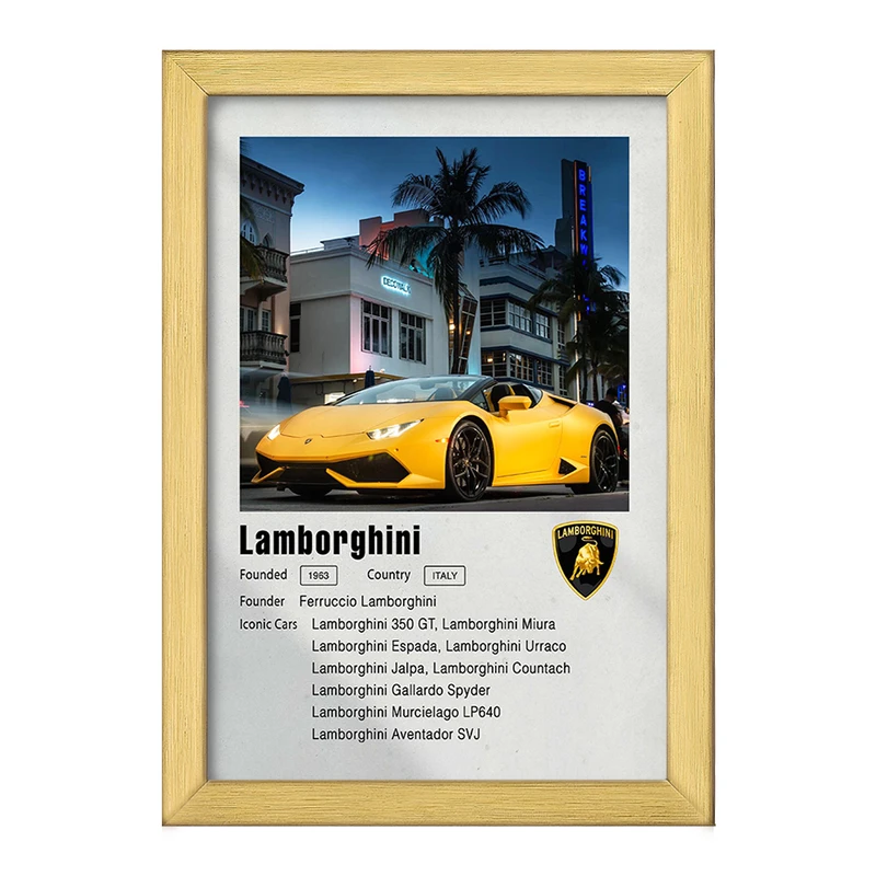 تابلو خندالو طرح ماشین لامبورگینی (Lamborghini) کد F11952