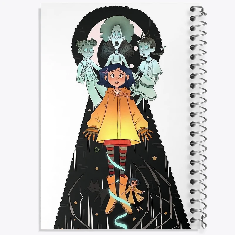 دفتر طراحی 50 برگ خندالو طرح کورالاین Coraline  کد 20789