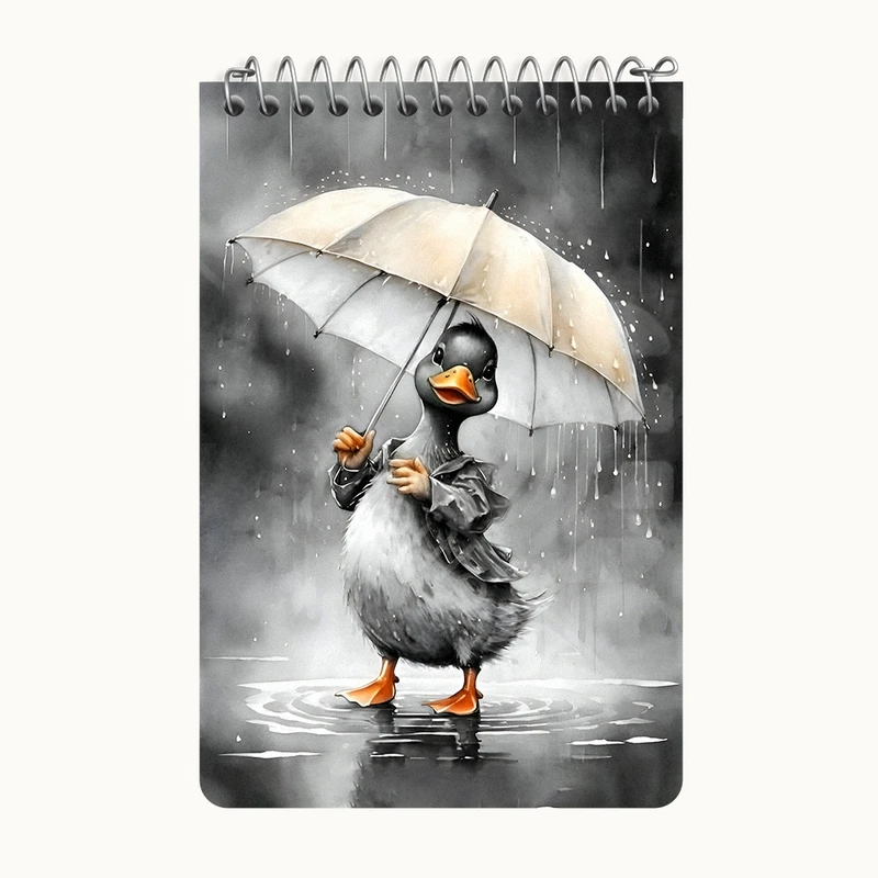 دفتر یادداشت 50 برگ خندالو طرح اردک بامزه کد F6228