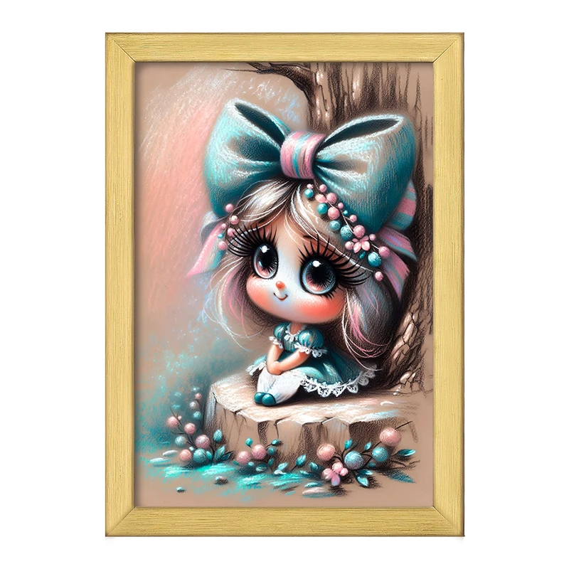 تابلو خندالو طرح دخترانه کیوت کد F6115