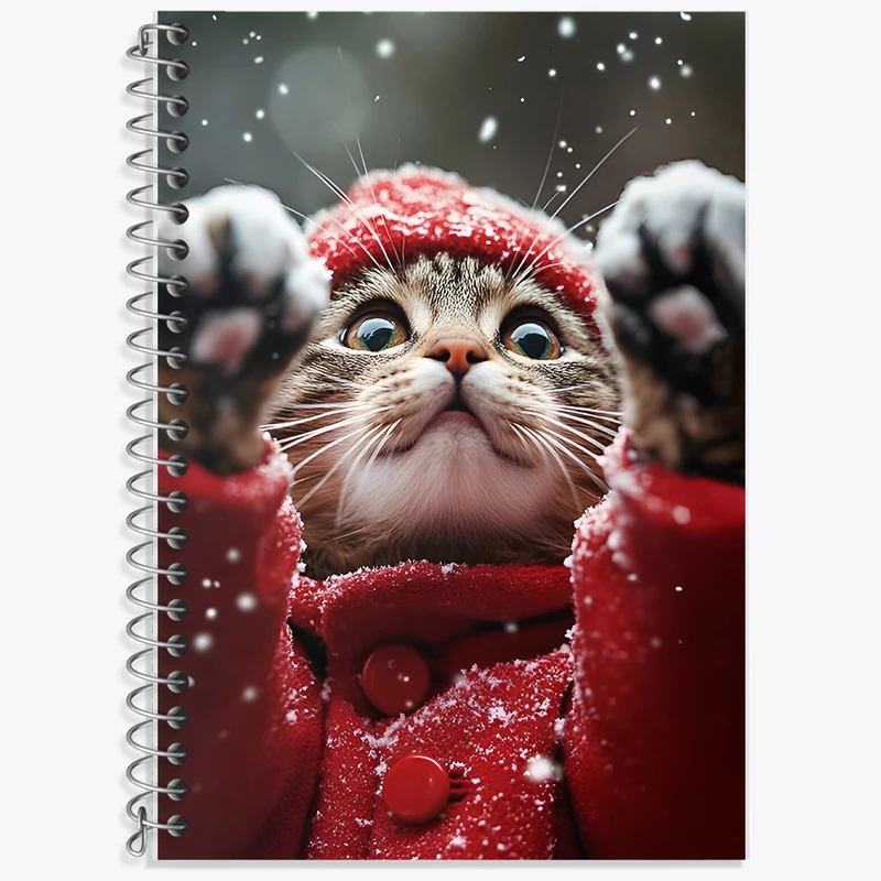 دفتر زبان دوخط 50 برگ خندالو طرح گربه کد F9311