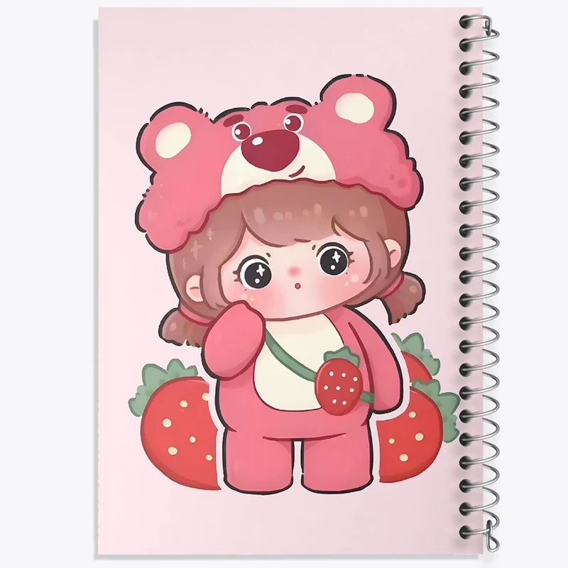 دفتر طراحی 50 برگ خندالو طرح دخترانه کیوت کد N5042