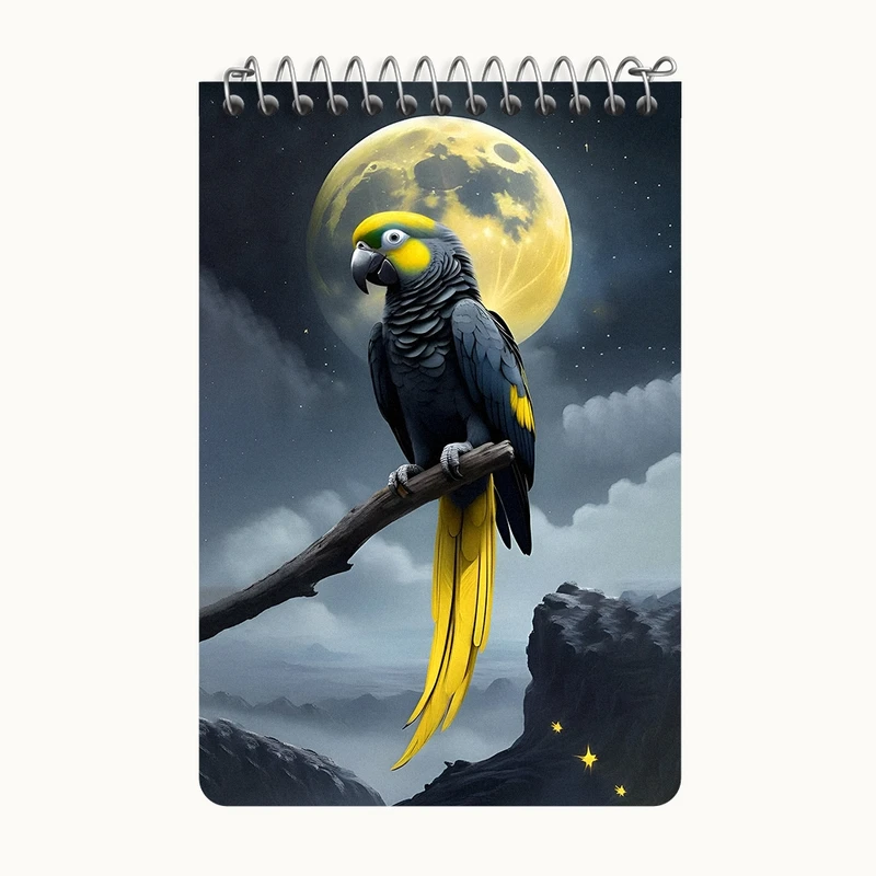 دفتر یادداشت 50 برگ خندالو طرح طوطی کد F11415