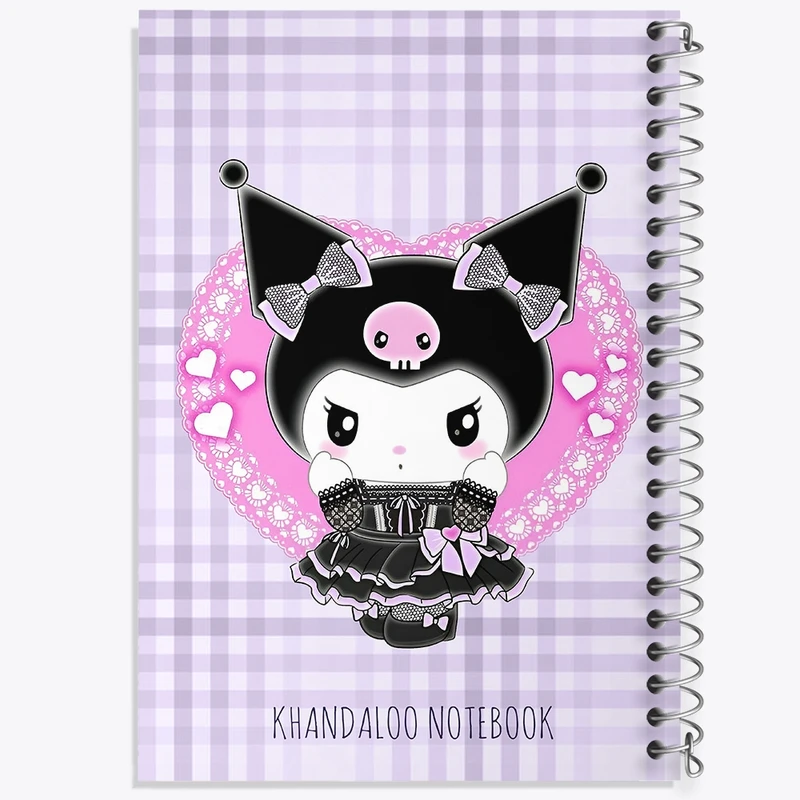 دفتر شطرنجی 50 برگ خندالو طرح کرومی (Kuromi) کد N8972