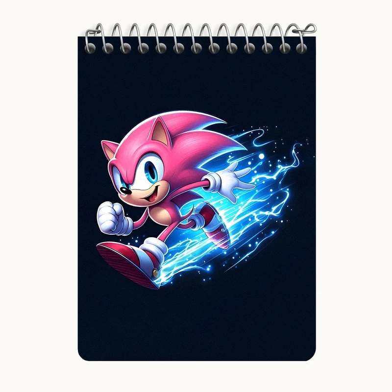 دفتر یادداشت 50 برگ خندالو طرح سونیک (Sonic) کد N6738