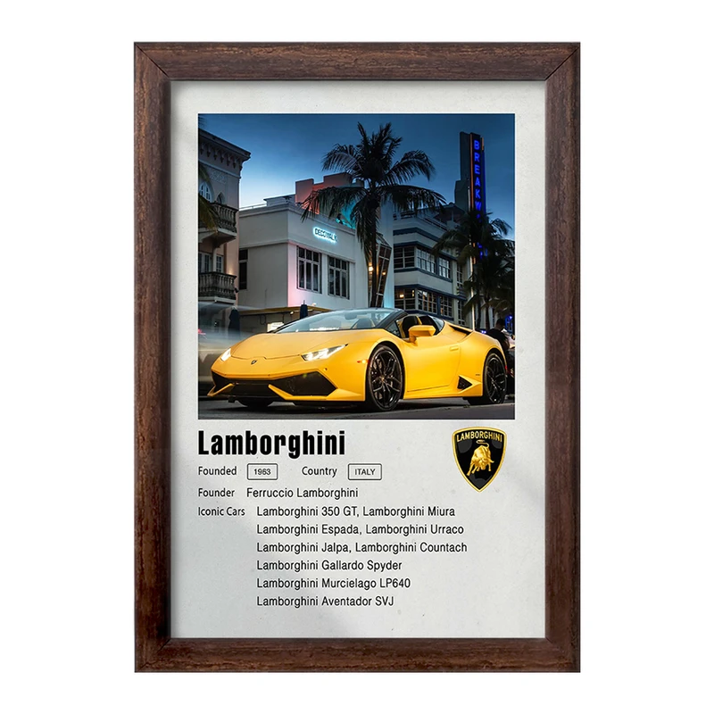تابلو خندالو طرح ماشین لامبورگینی (Lamborghini) کد F11952