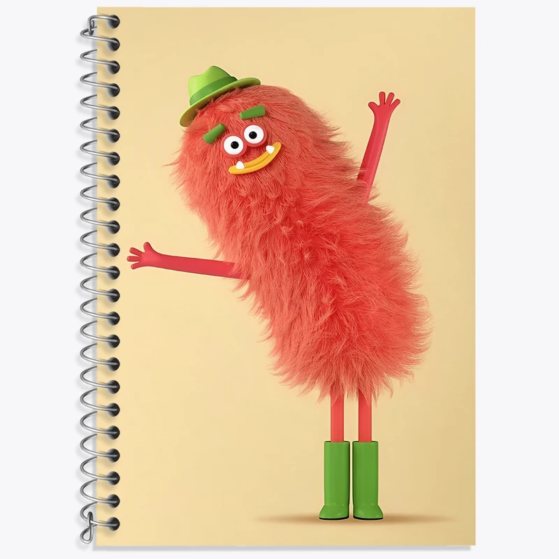 دفتر لغت 50 برگ خندالو طرح هیولای بامزه کد F3335