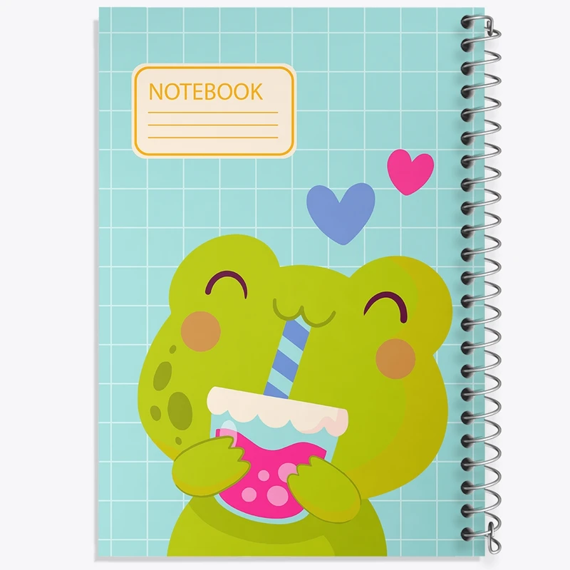 دفتر طراحی 50 برگ خندالو طرح قورباغه کد N206