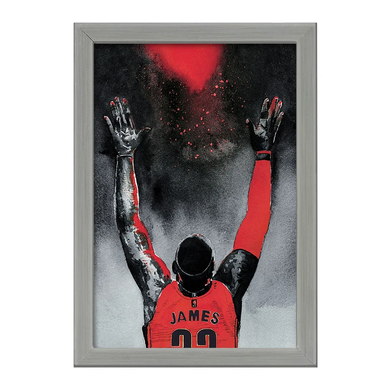 تابلو خندالو طرح بسکتبالیست لبرون جیمز کد F11532