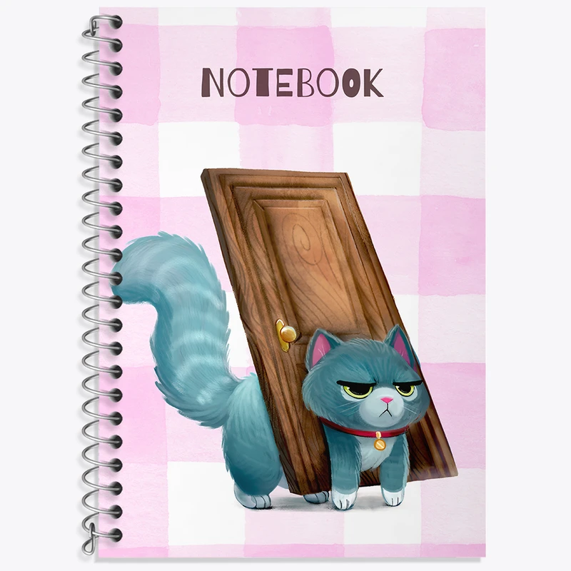 دفتر زبان 50 برگ خندالو طرح گربه بامزه کد N6531