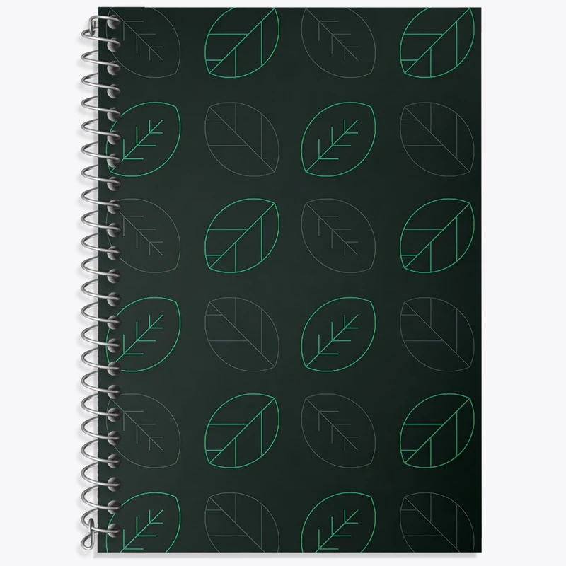 دفتر لغت 50 برگ خندالو طرح پترن برگ مینیمال کد N6046