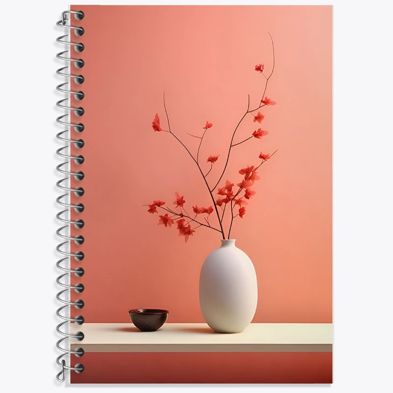 دفتر لغت 50 برگ خندالو طرح گلدان گل کد F11192