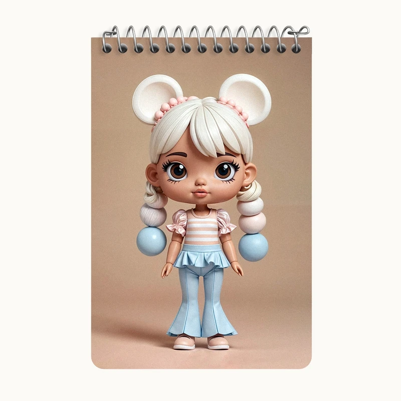 دفتر یادداشت 50 برگ خندالو طرح دخترانه کد F6270